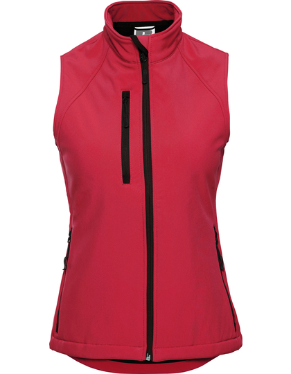 Potlač na Funkčnú Dámsku Vestu Russell Gilet zo Softshellu