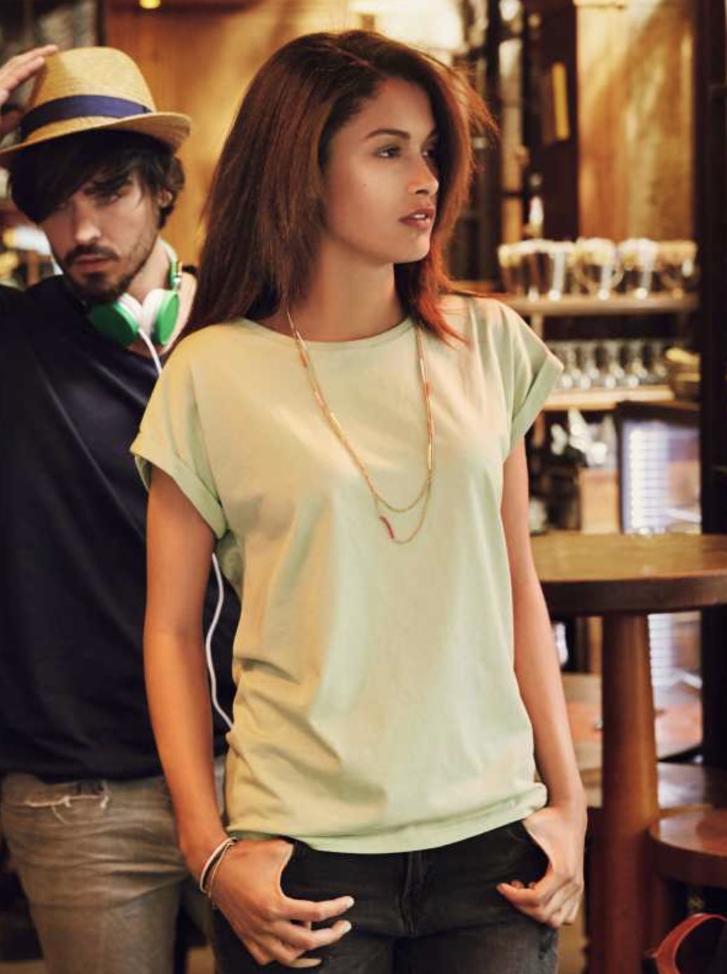 Dámske Tričko James & Nicholson z Organickej Bavlny - Potlač