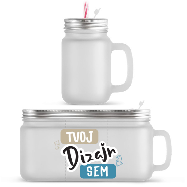 Matný Pohár s Uškom s vlastnou potlačou na puppynator.sk