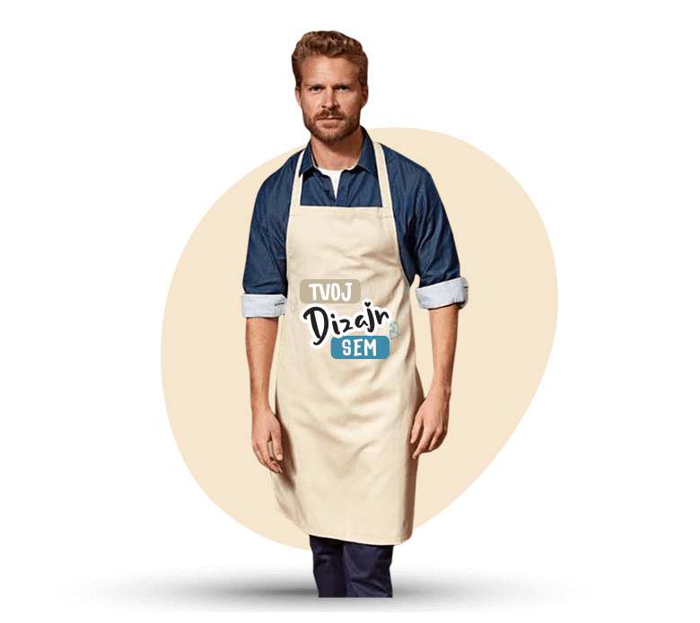 Vytvor si kuchynskú zásteru s vlastnou potlačou nápisom, fotkou