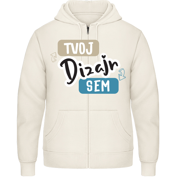 Pánska Mikina s Potlačou, Kapucňou, Zipsom a Vreckami - puppynator.sk